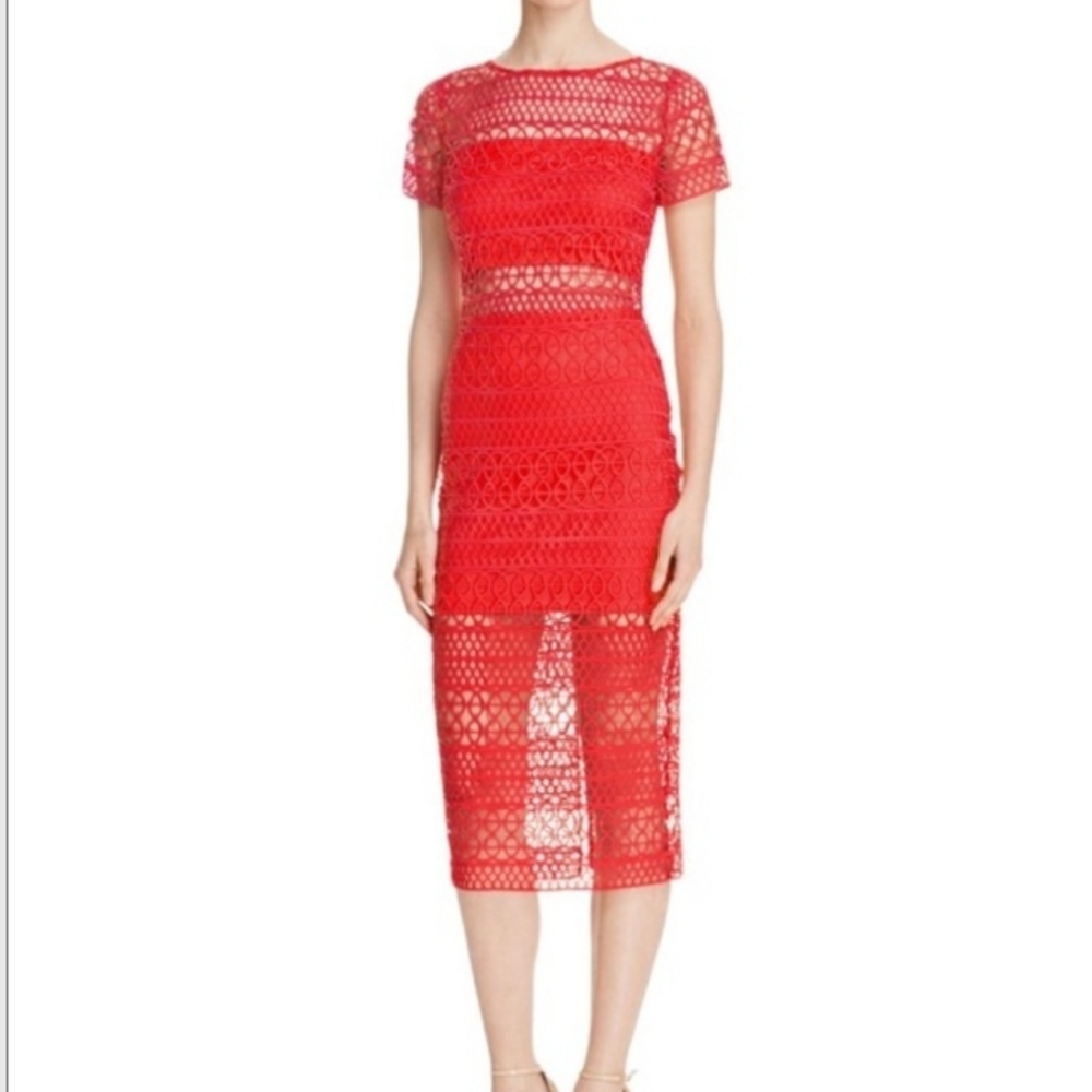 JUST ME Lace Illusion Dress Size Large